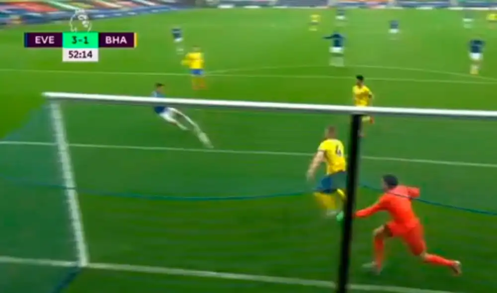 James Rodríguez marcó el tercer tanto del Everton. Foto: Captura de ESPN 3