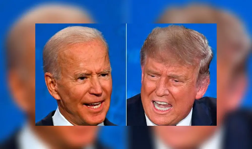 Joe Biden y Donald Trump en el primer debate el pasado 30 de setiembre. Foto: AFP Joe Biden y Donald Trump en el primer debate el pasado 30 de setiembre. Foto: AFP