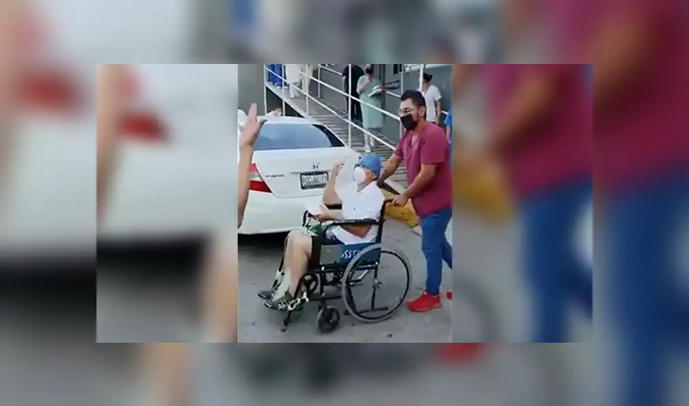 Paciente de coronavirus es dado de alta en Nayarit en medio de celebraciones. Foto: Captura. Paciente de coronavirus es dado de alta en Nayarit en medio de celebraciones. Foto: Captura.