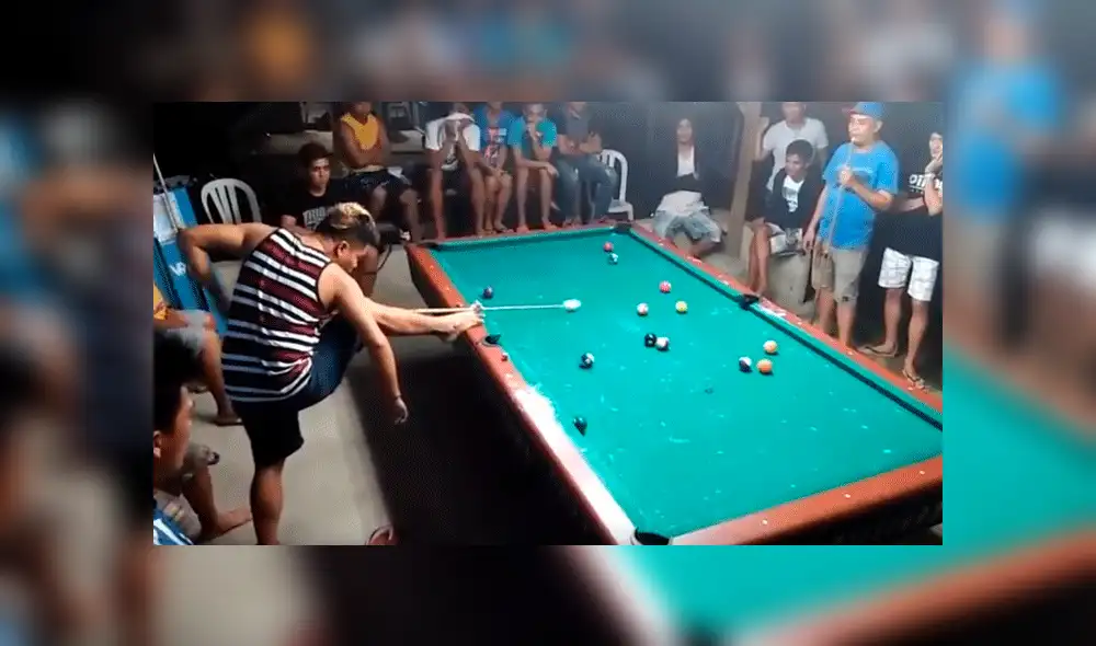 YouTube viral: usa su pie para jugar billar y final de la partida deja en shock a sus rivales [VIDEO]