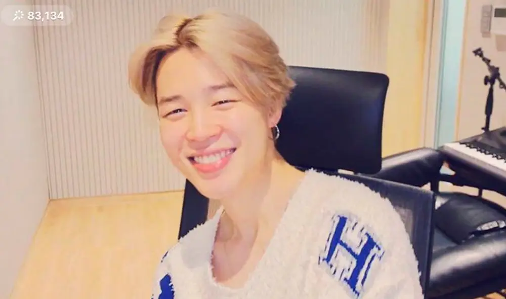 Jimin de BTS prometió realizar un live streaming con Taehyung. Foto: Captura V Live