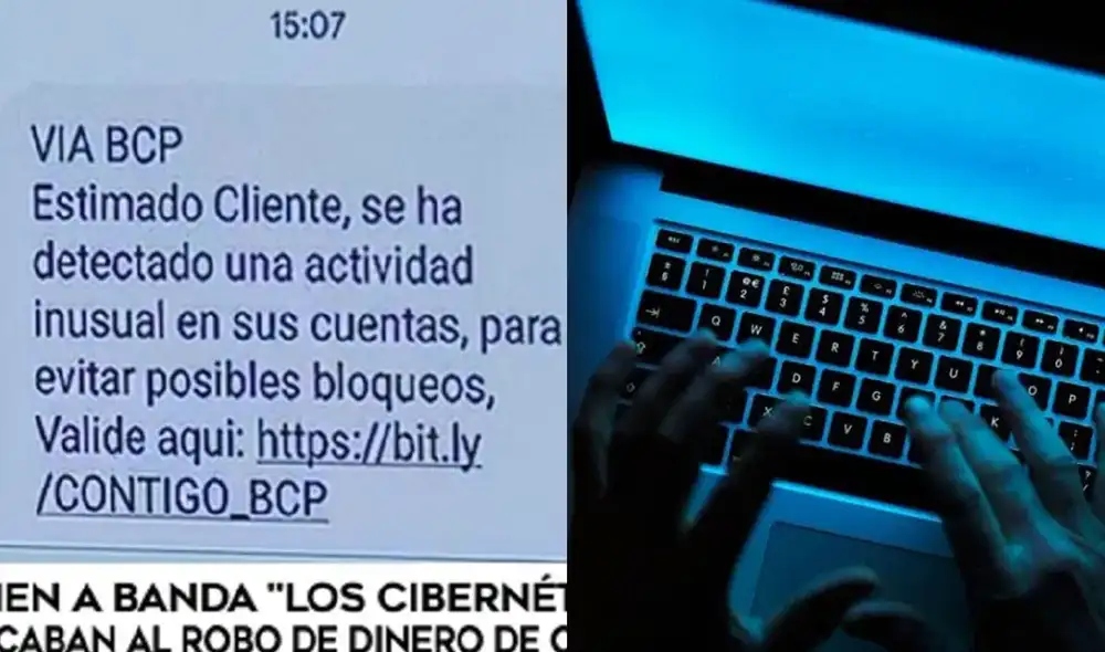 Los delincuentes enviaban mensajes de texto a sus víctimas. Foto: composición/Captura América Noticias Los delincuentes enviaban mensajes de texto a sus víctimas. Foto: composición/Captura América Noticias