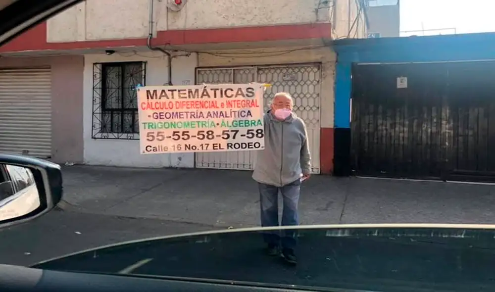 El anciano trabajaba como profesor de matemáticas, pero la pandemia cerró las escuelas en México. Foto: Facebook El anciano trabajaba como profesor de matemáticas, pero la pandemia cerró las escuelas en México. Foto: Facebook