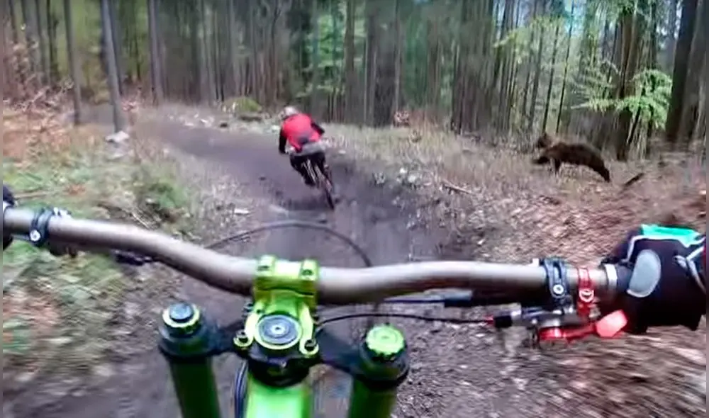 En YouTube el tremendo susto que se llevó ciclista en plena montaña [VIDEO]
