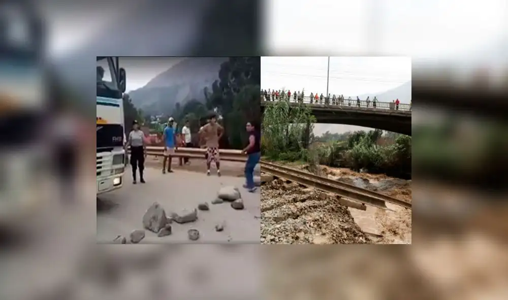 Chaclacayo: pobladores bloquearon puente Los Ángeles ante el temor de colapso |VIDEO