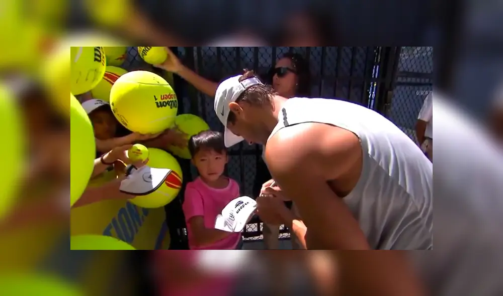 El español Rafael Nadal tuvo un noble gesto con un pequeño hincha.