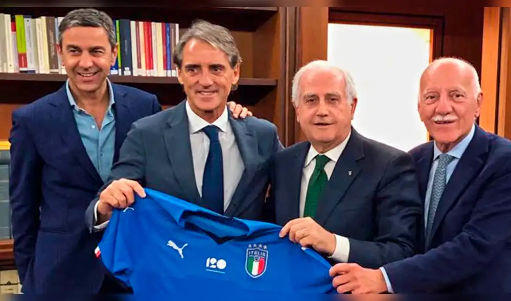 Roberto Mancini es presentado como nuevo técnico de Italia