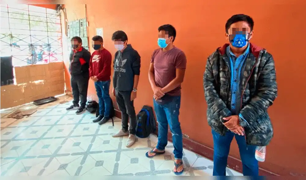 Cinco persona fueron detenidas en operativo.