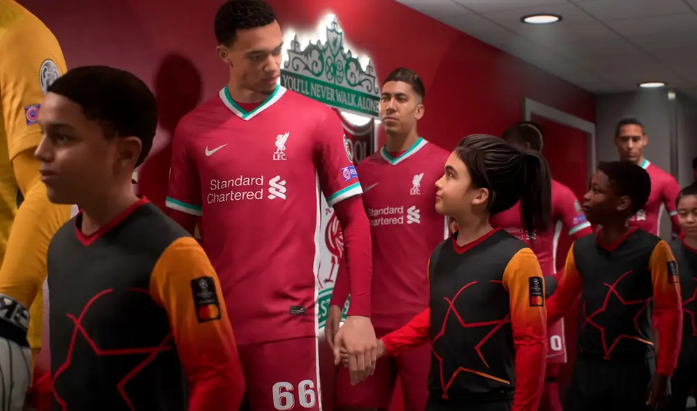 Así se ven los jugadores del Liverpool F.C. en FIFA 21. Foto captura: YouTube Así se ven los jugadores del Liverpool F.C. en FIFA 21. Foto captura: YouTube