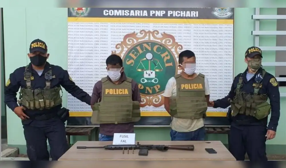 Sujetos eran seguidos por la Policía Nacional desde hace varios días. Llevaban arma de guerra.