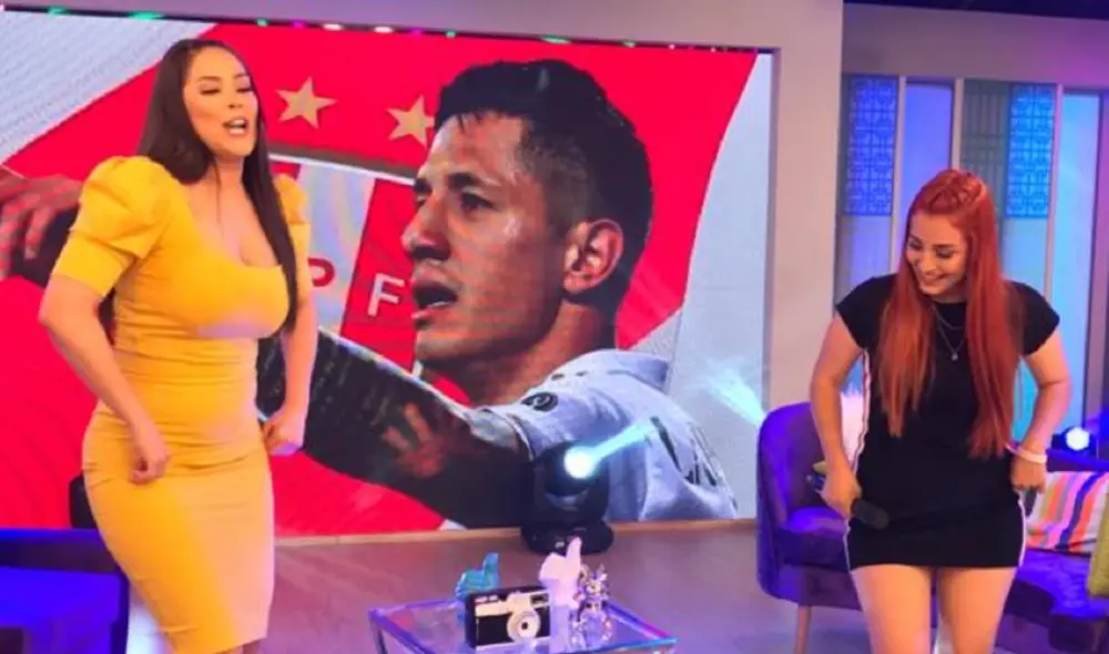 Brigite Román, prima de Gianluca Lapadula, junto a Karen Schwarz en Modo Espectáculos. Foto: captura Latina Brigite Román, prima de Gianluca Lapadula, junto a Karen Schwarz en Modo Espectáculos. Foto: captura Latina