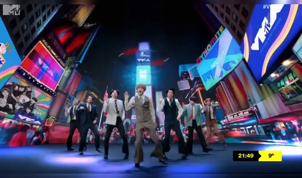 BTS en los MTV Video Music Awards 2020. Foto: captura MTV