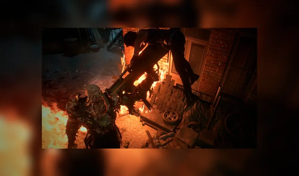 Nemesis captura a Jill Valentine. Nemesis captura a Jill Valentine.