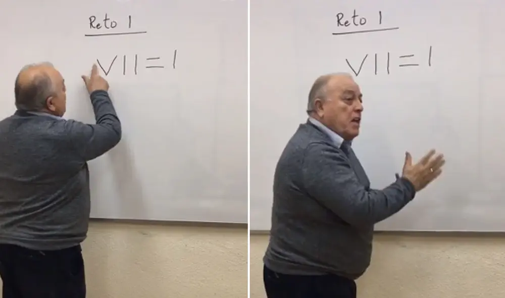 El profesor Carlos Maxi planteó este complicado reto de razonamiento. Foto: Tiktok