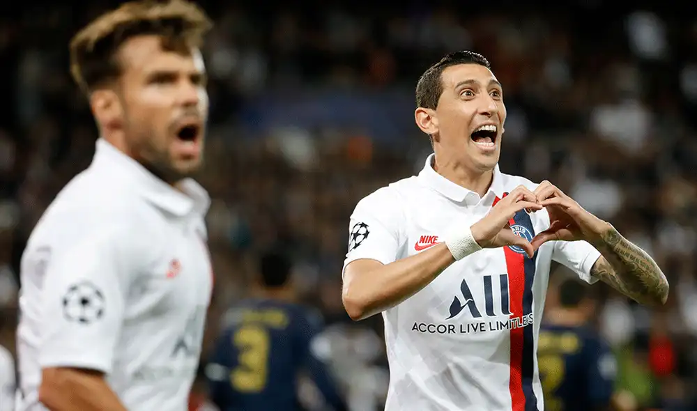 Ángel Di María marcó el primer gol del PSG en el partido contra el Real Madrid por el Grupo A de la Champions League. | Foto: AFP Ángel Di María marcó el primer gol del PSG en el partido contra el Real Madrid por el Grupo A de la Champions League. | Foto: AFP