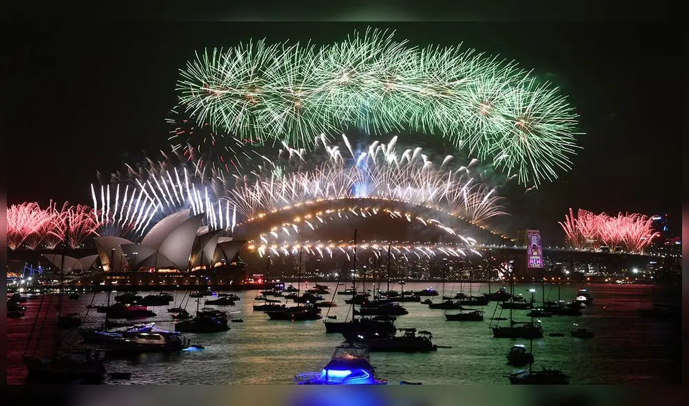 Sídney recibió al 2020 con fuegos artificiales. (Foto: AFP) Sídney recibió al 2020 con fuegos artificiales. (Foto: AFP)