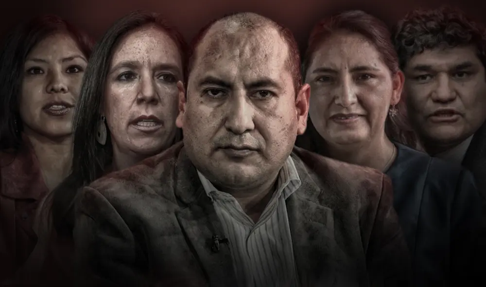 Richard Arce, Horacio Zeballos, Indira Huilca, Marisa Glave y Tania Pariona renunciaron al Nuevo Perú. Composición: Fabrizio Oviedo / La República.