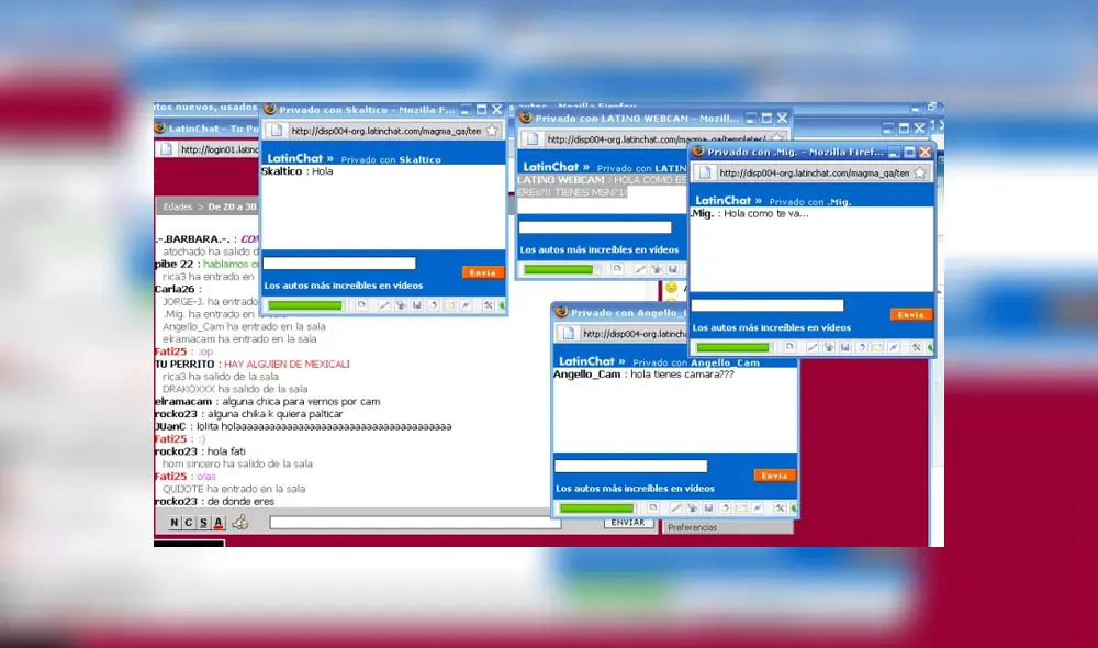 2. Chatear con desconocidos. Foto: Captura.