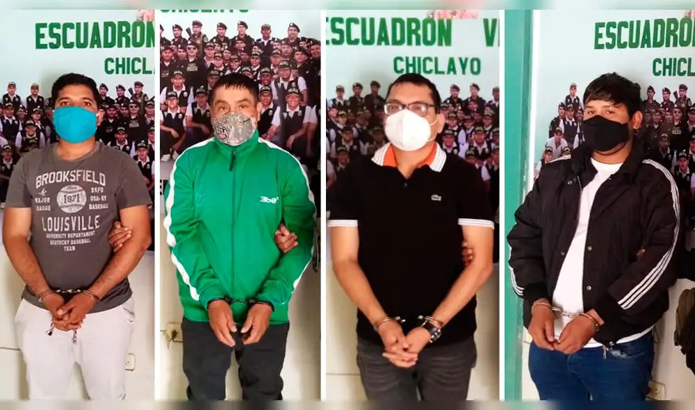 Policía capturó a "Los Flasheros de la Cachina", en Chiclayo. Foto: PNP.