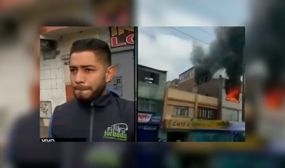 Venezolano salvó la vida de anciana durante incendio en San Martín de Porres [VIDEO]