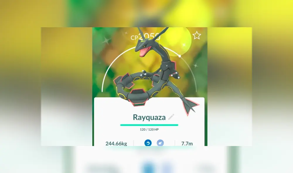 Rayquaza shiny llega a Pokémon GO como jefe de incursión.