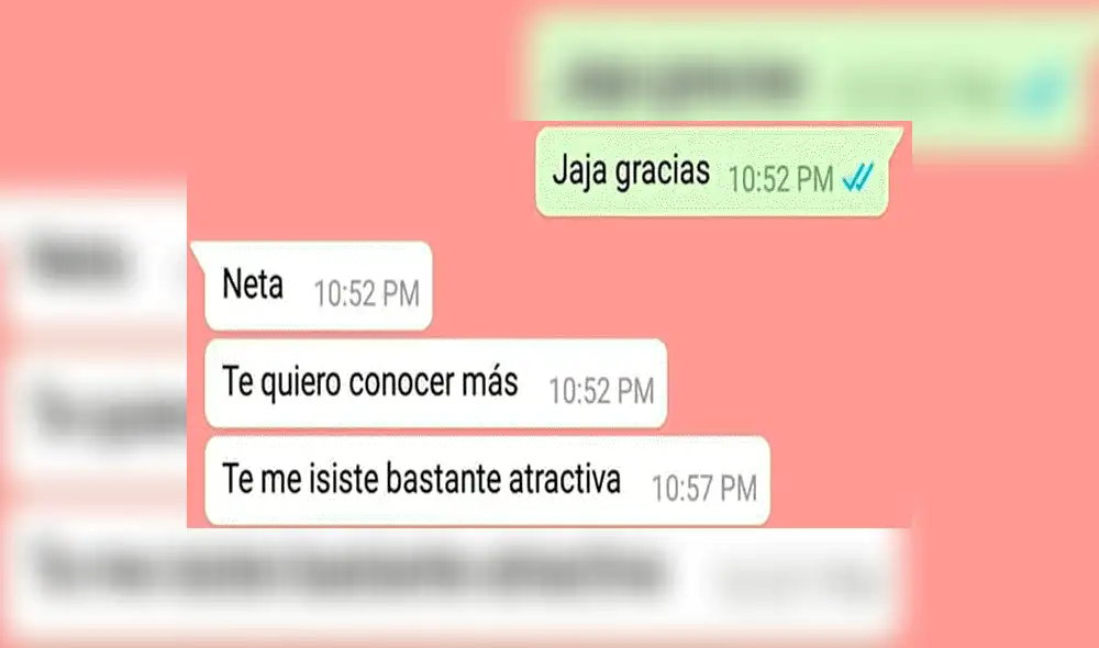 WhatsApp: Joven trata de enamorar a joven con bonitas palabras y ella tiene insólita reacción [FOTOS]