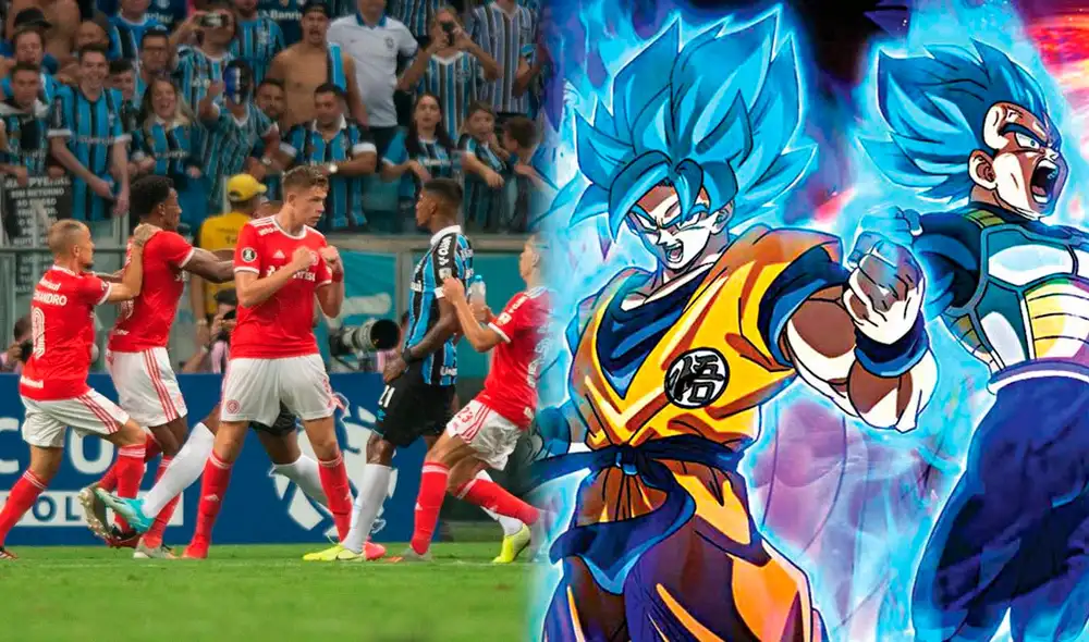Usuarios combinaron canción de Dragon Ball Super con batalla entre jugadores de Gremio e Inter. Foto: Difusión Usuarios combinaron canción de Dragon Ball Super con batalla entre jugadores de Gremio e Inter. Foto: Difusión