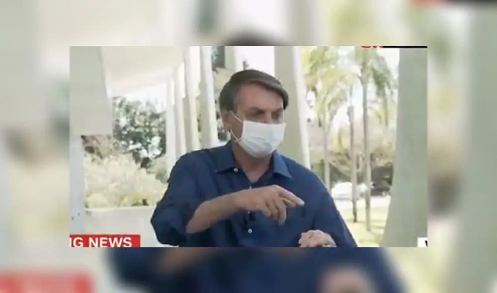 Jair Bolsonaro confirmó que tiene coronavirus en una entrevista en vivo. Foto: captura