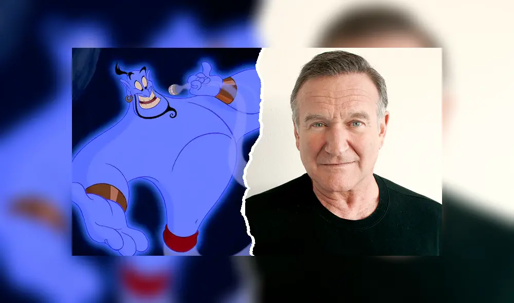 Robin Williams se caracterizó por dar su voz para grandes personajes como el Genio de Aladdín. (Foto: Composición Dan Steinberg/Disney) Robin Williams se caracterizó por dar su voz para grandes personajes como el Genio de Aladdín. (Foto: Composición Dan Steinberg/Disney)
