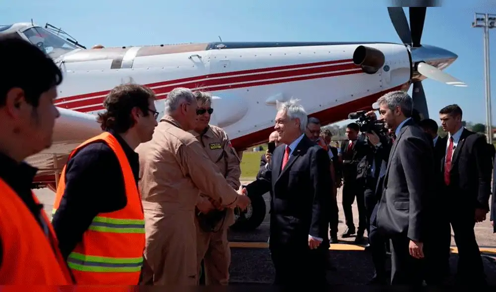 Presidente de Chile llega a Paraguay. Foto: Gobierno de Chile. Presidente de Chile llega a Paraguay. Foto: Gobierno de Chile.
