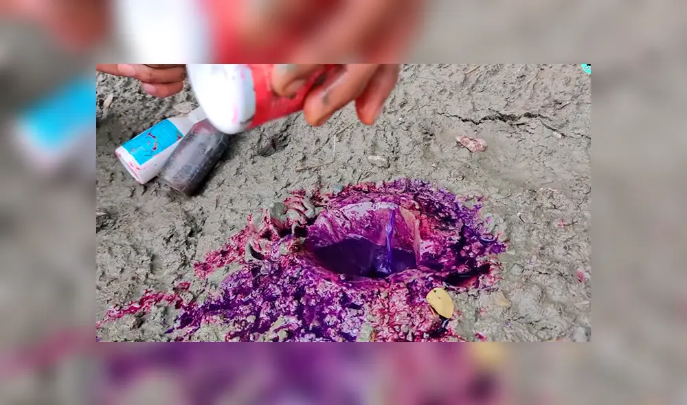 Derrama gran cantidad de tinte en misterioso hueco y aparecen decenas de peligrosos peces. Derrama gran cantidad de tinte en misterioso hueco y aparecen decenas de peligrosos peces.