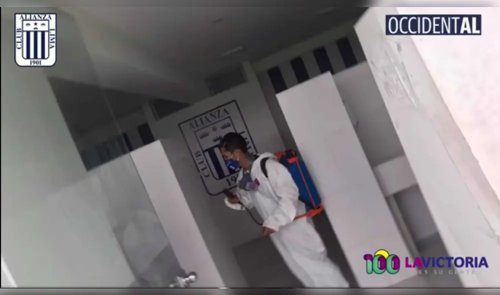 Alianza Lima: hinchas desinfectaron instalaciones del estadio Matute.