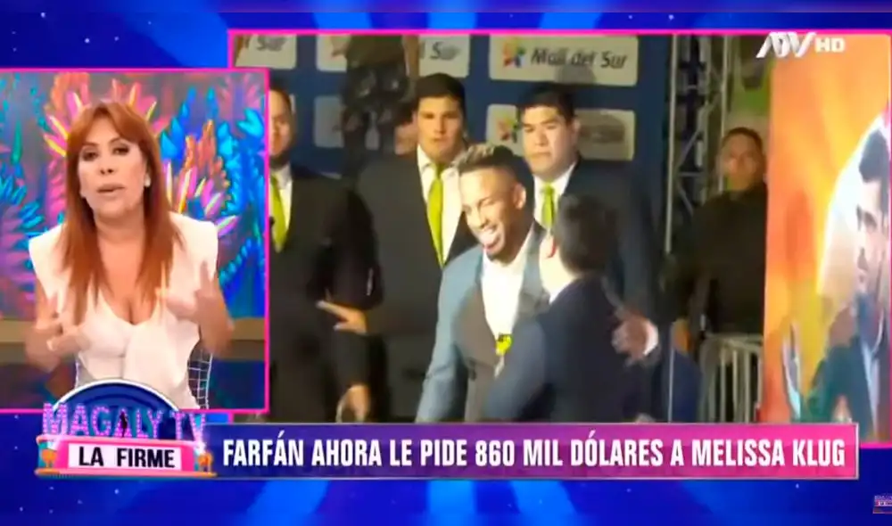 Jefferson Farfán pide millonaria suma porque Melissa Klug ha hablado de él constantemente en la televisión. Foto: Captura Jefferson Farfán pide millonaria suma porque Melissa Klug ha hablado de él constantemente en la televisión. Foto: Captura