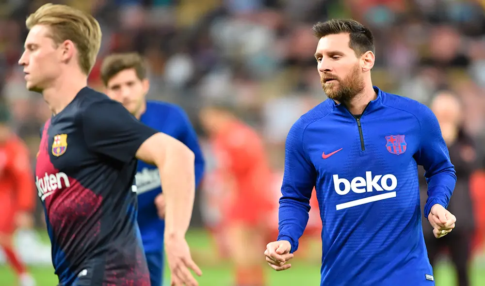 Frenkie de Jong afirmó que Lionel Messi aún no se ha ido del grupo de WhatsApp del FC Barcelona. | Foto: AFP Frenkie de Jong afirmó que Lionel Messi aún no se ha ido del grupo de WhatsApp del FC Barcelona. | Foto: AFP