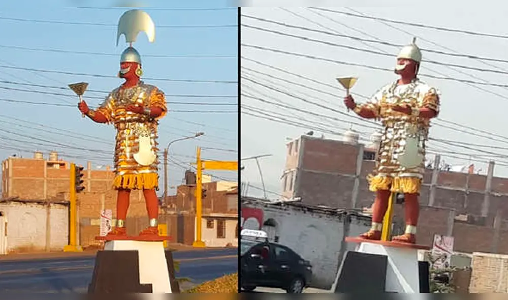 Roban corona de estatua del Señor de Sipán a un día de su inauguración