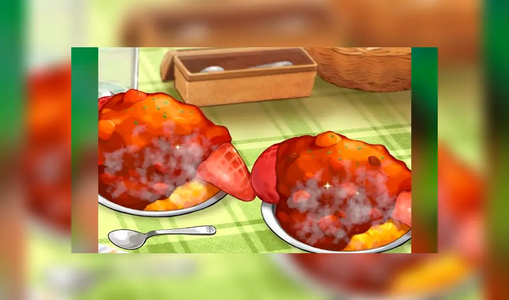 El plato con el ingrediente sacado de un pokémon, con marcas de haber estado en una especie de plancha.