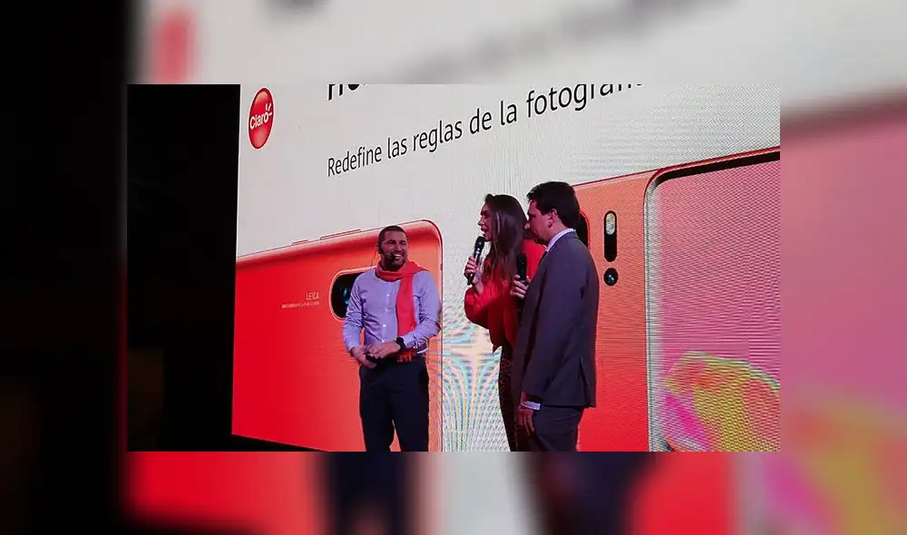 Presentación del Huawei P30 Pro en su color Amber Sunrise.