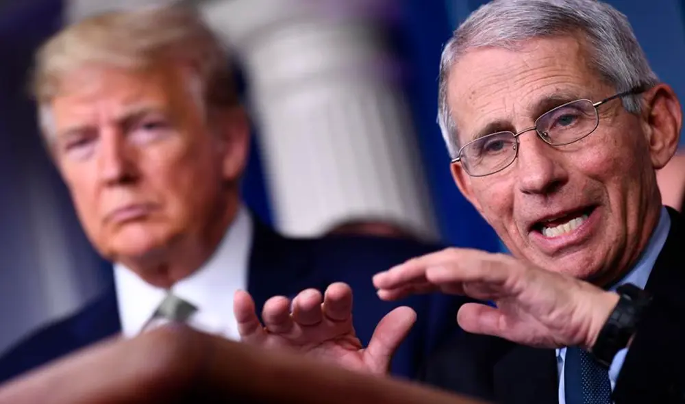 El experto criticó que Trump "a veces equipara el llevar una mascarilla con una debilidad", pero aseguró que cree que "en el fondo, (el presidente) cree en la ciencia". Foto: Brendan Smialowski / AFP