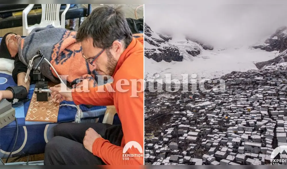 Puno. Médico revisa a poblador de La Rinconada. Foto: Expédition 5300 Puno. Médico revisa a poblador de La Rinconada. Foto: Expédition 5300