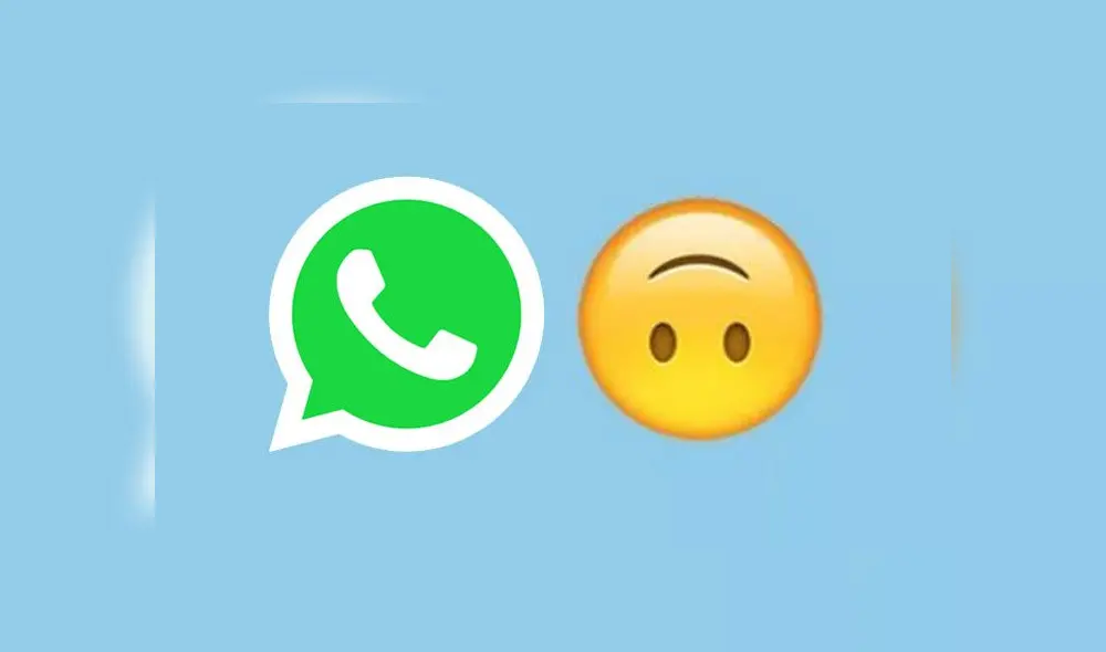 El emoji de WhatsApp de la carita al réves. El emoji de WhatsApp de la carita al réves.