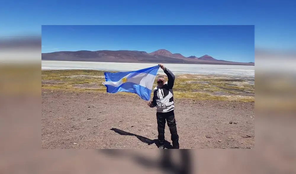 En el 82 formó parte de la infantería argentina que combatió a los británicos. Ahora quedó paralizado sin tener cómo salir del Perú. Foto: Pablo García En el 82 formó parte de la infantería argentina que combatió a los británicos. Ahora quedó paralizado sin tener cómo salir del Perú. Foto: Pablo García