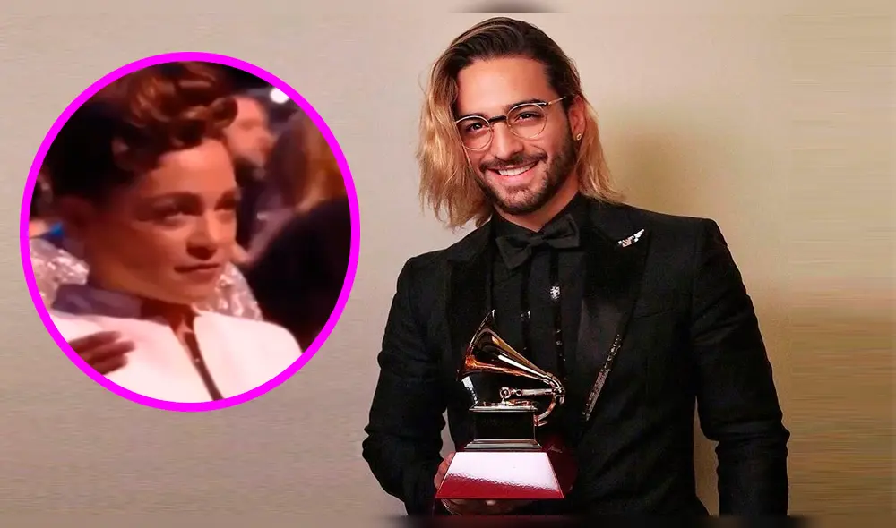  Así fue la reacción de Natalia Lafourcade al ver a Maluma recibir premio [VIDEO]
