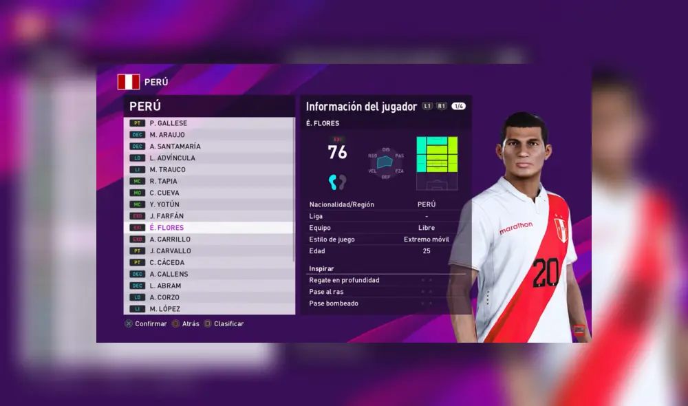 Perú en PES 2020.