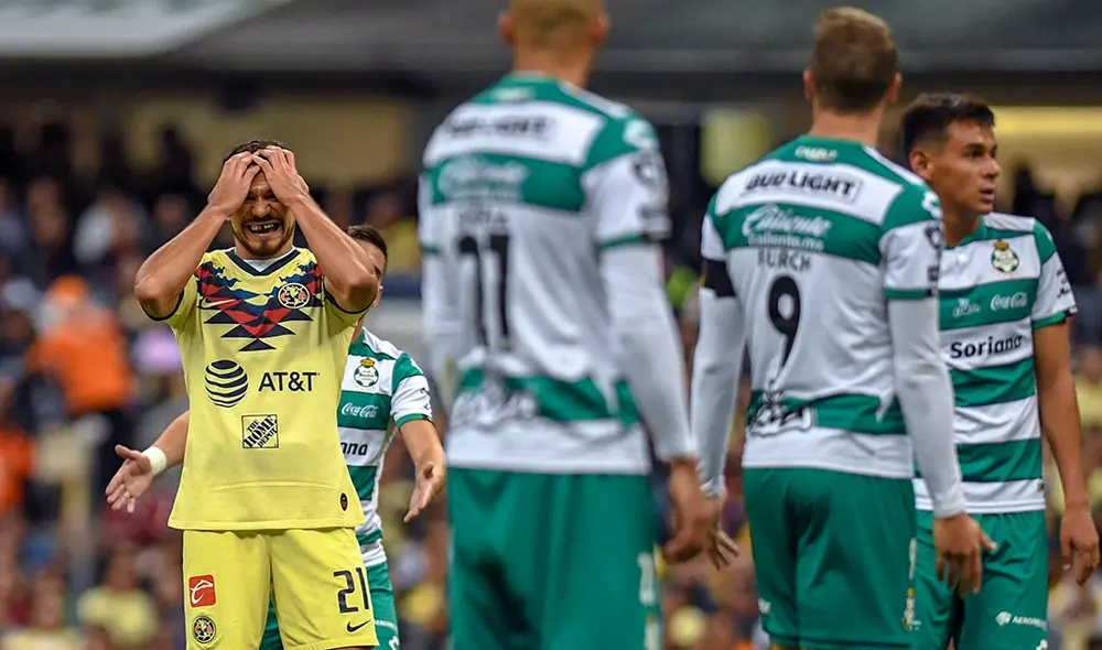 América perdió de local ante el Santos Laguna por la fecha 17 del Torneo Apertura 2019 de la Liga MX. | Foto: AFP