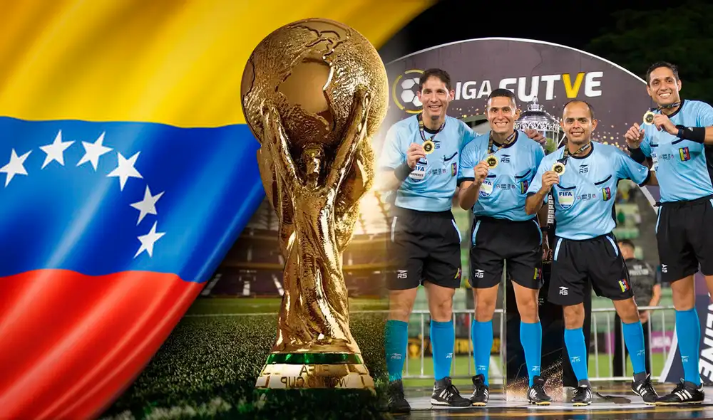 En Qatar 2022, la terna arbitral de un partido del Mundial será netamente de Venezuela por primera vez en la historia. Foto: composición de Fabrizio Oviedo/LR/Freepik/Meridiano En Qatar 2022, la terna arbitral de un partido del Mundial será netamente de Venezuela por primera vez en la historia. Foto: composición de Fabrizio Oviedo/LR/Freepik/Meridiano