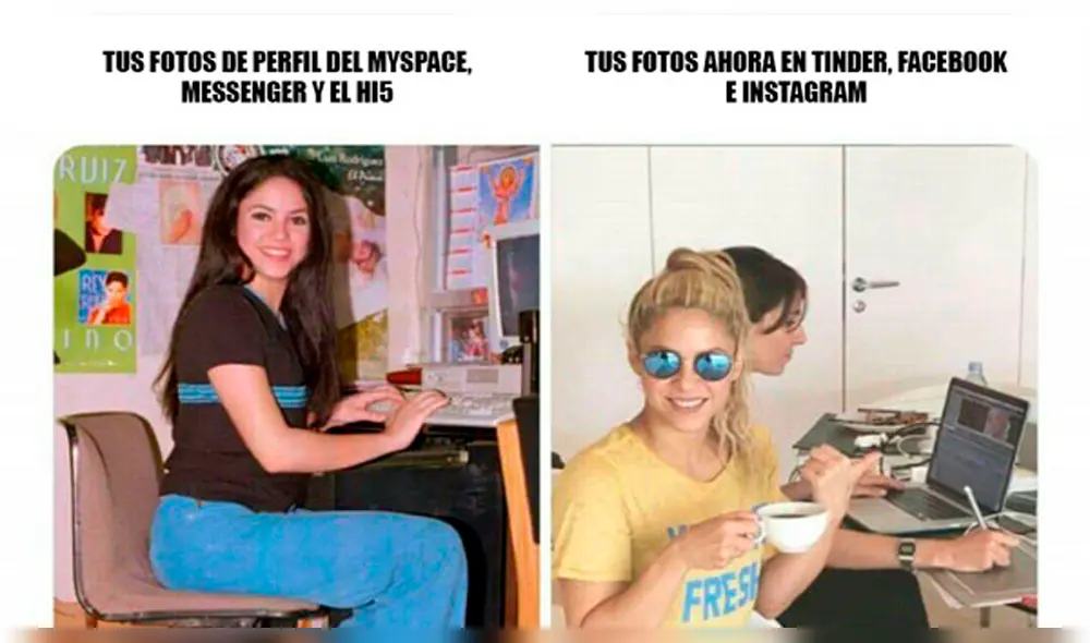 Twitter: Esta foto de Shakira tomada hace 20 años es usada para memes