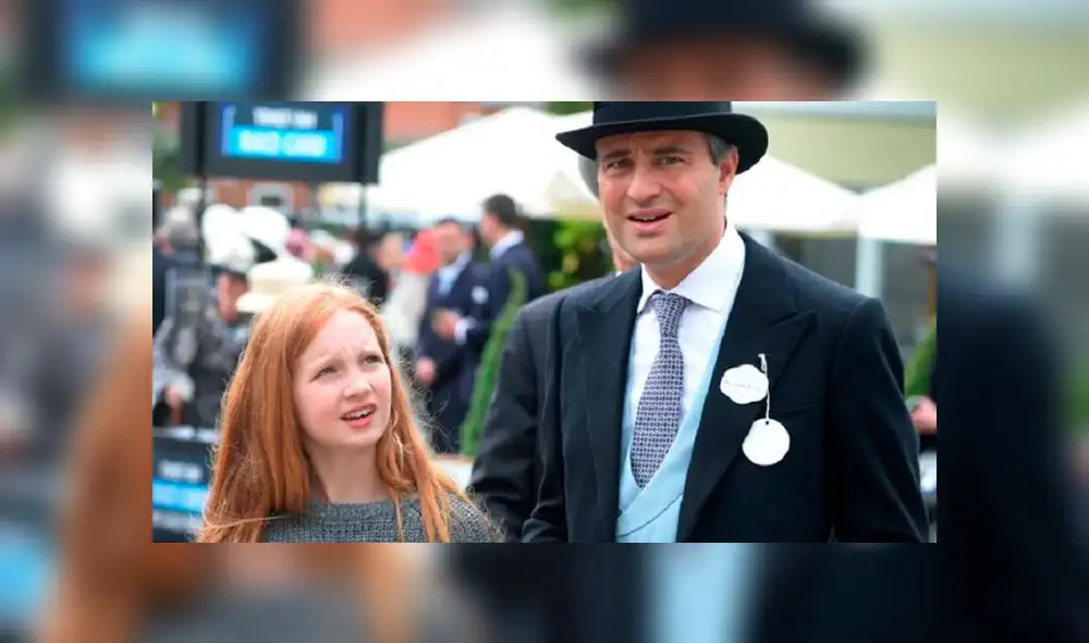 Iris Annabel Goldsmith junto a su padre Ben en 2017. Foto: Infobae.