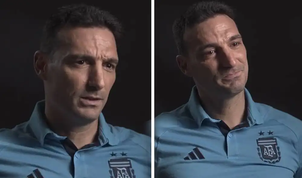 Lionel Scaloni dio entrevista previo al Argentina vs. Croacia, se quebró y lloró. Foto: composición/captura FIFA