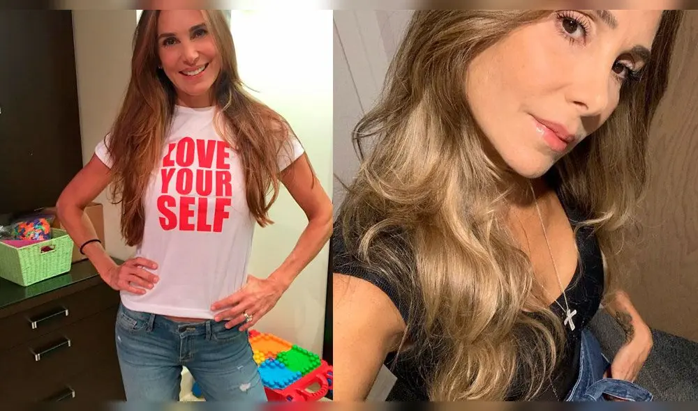 Natalia Streignard luce atlética figura a sus 50 años. Foto: Instagram