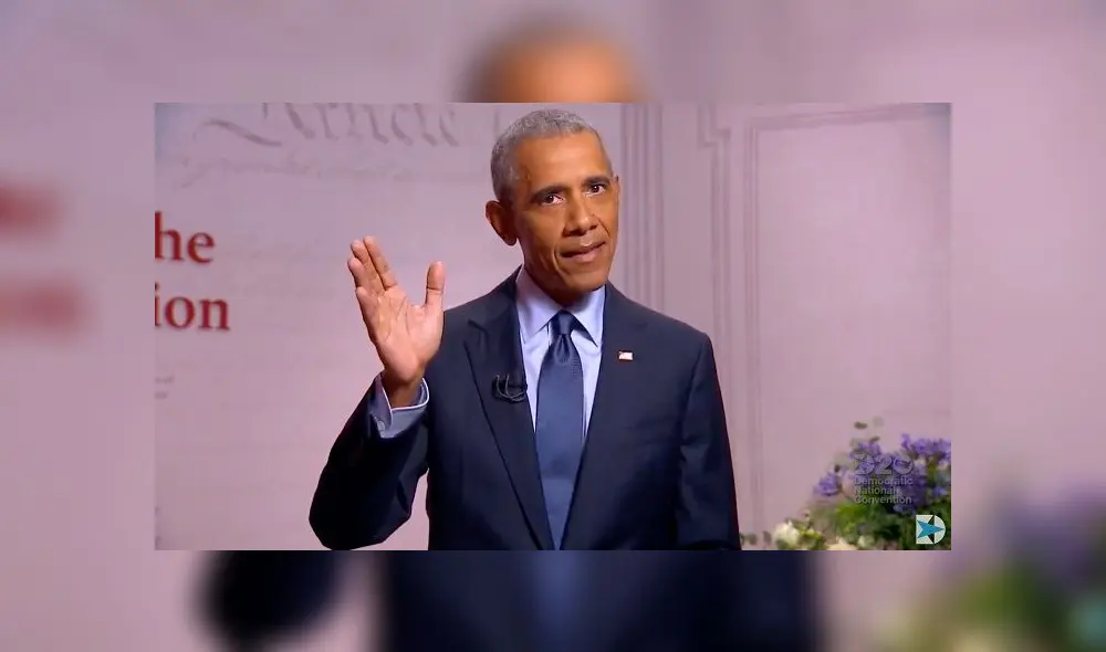 This video grab made on August 19, 2020 from the online broadcast of the Democratic National Convention, being held virtually amid the novel coronavirus pandemic, shows former US President Barack Obama speaking from Philadelphia, Pennsylvania, during the third day of the convention. (Photo by - / DEMOCRATIC NATIONAL CONVENTION / AFP) / RESTRICTED TO EDITORIAL USE - MANDATORY CREDIT "AFP PHOTO / DEMOCRATIC NATIONAL CONVENTION " - NO MARKETING - NO ADVERTISING CAMPAIGNS - DISTRIBUTED AS A SERVICE TO CLIENTS